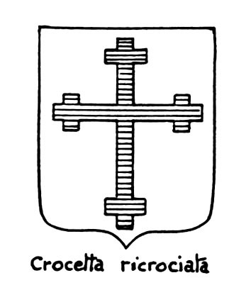 Image of the heraldic term: Crocetta ricrociata